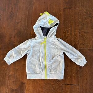 Tommy Bahama Boys 18 Month Zip Up Hoodie Sweatshirt Gray